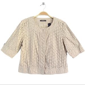 COPY - Y2K Liz Claiborne Eyelet Cropped Jacket, Women's Medium